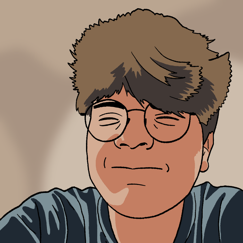 Illustrated portrait for the about me section